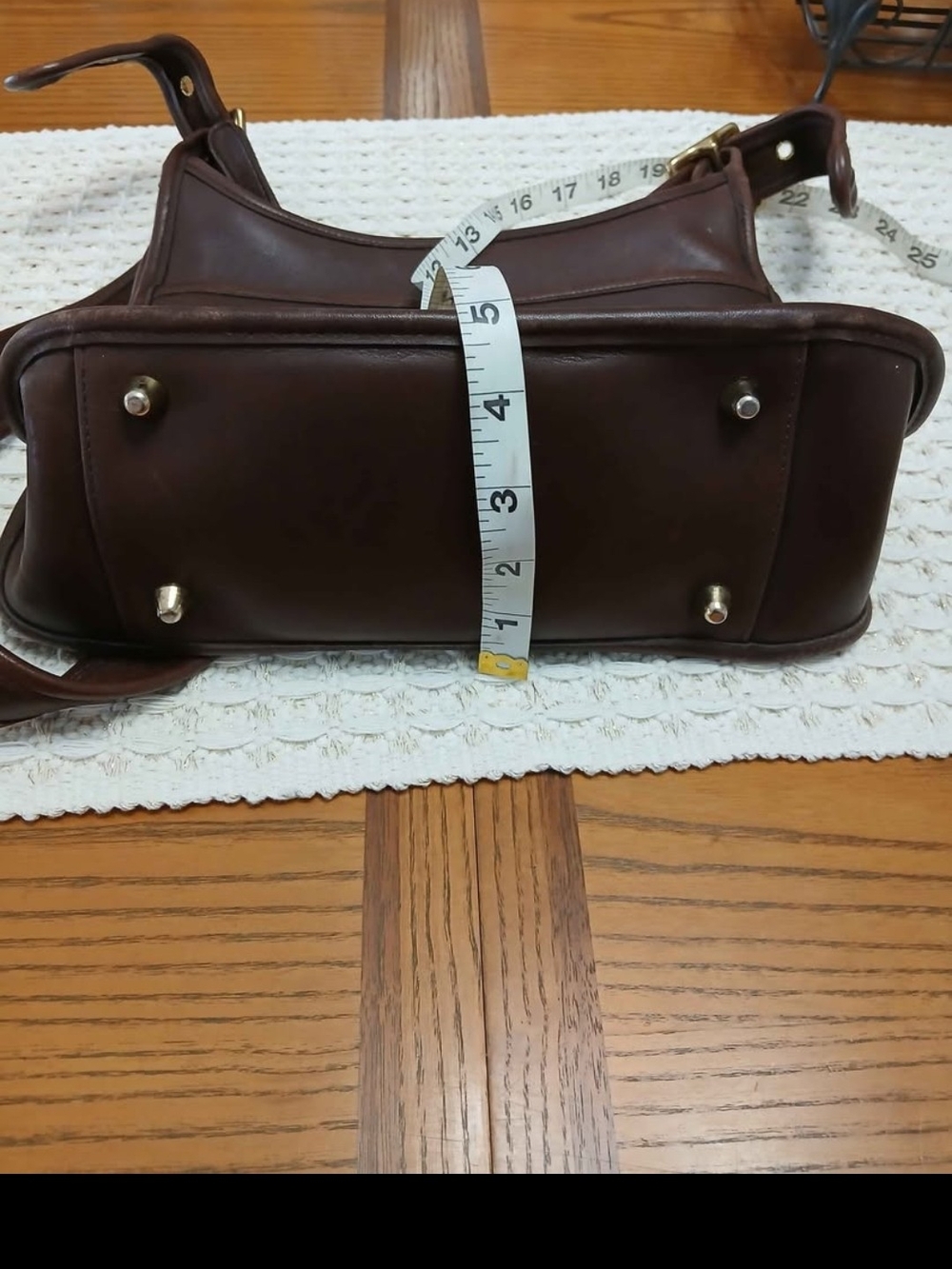 Coach VINTAGE  Brown Leather Shoulder Bag 9966 - Picture 10 of 11
